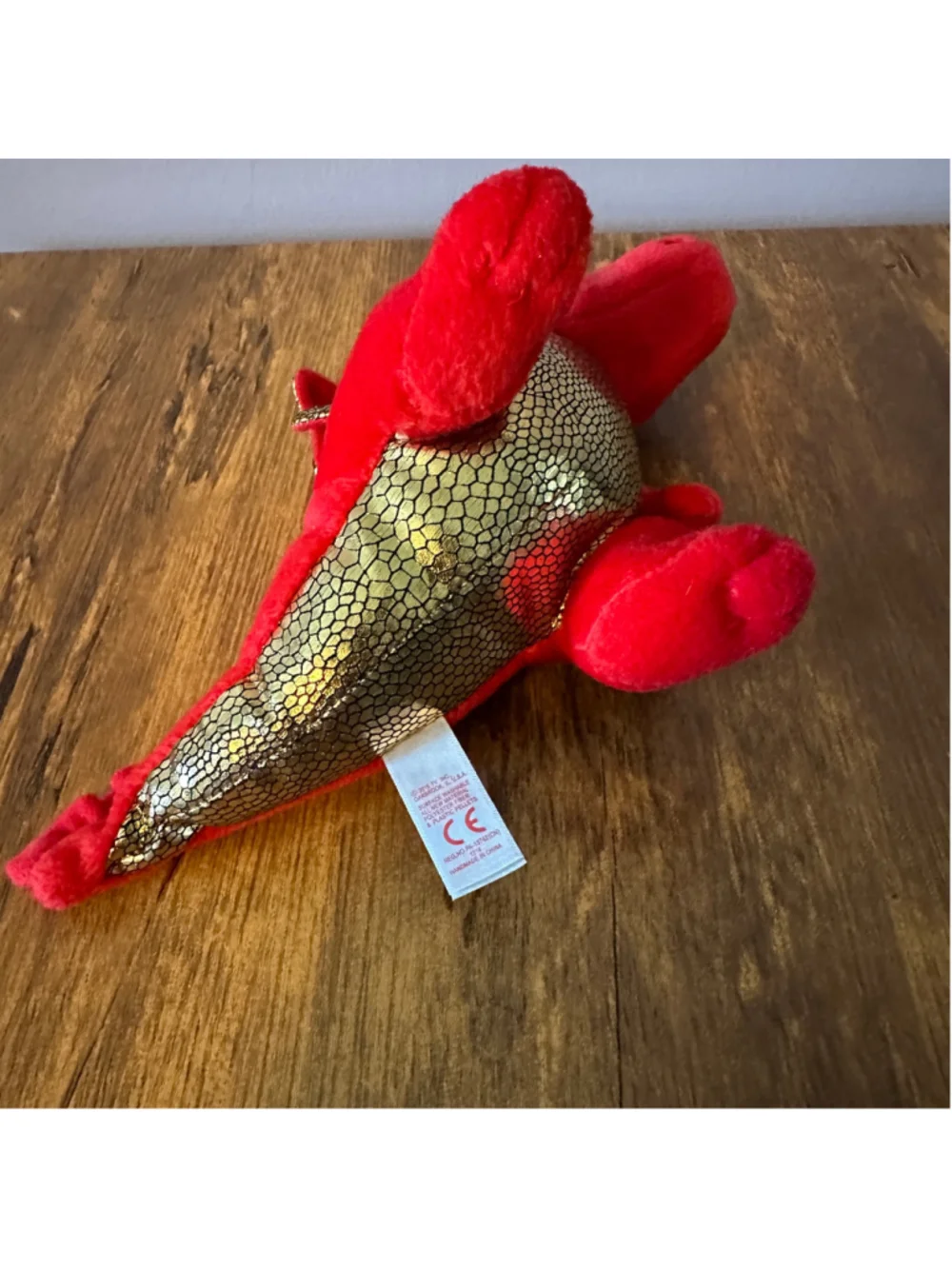 Ty Legend Dragon Plush Red Gold Stuffed Animal 6 Inch